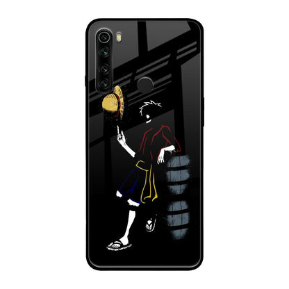 Luffy Line Art Xiaomi Redmi Note 8 Glass Back Cover Online