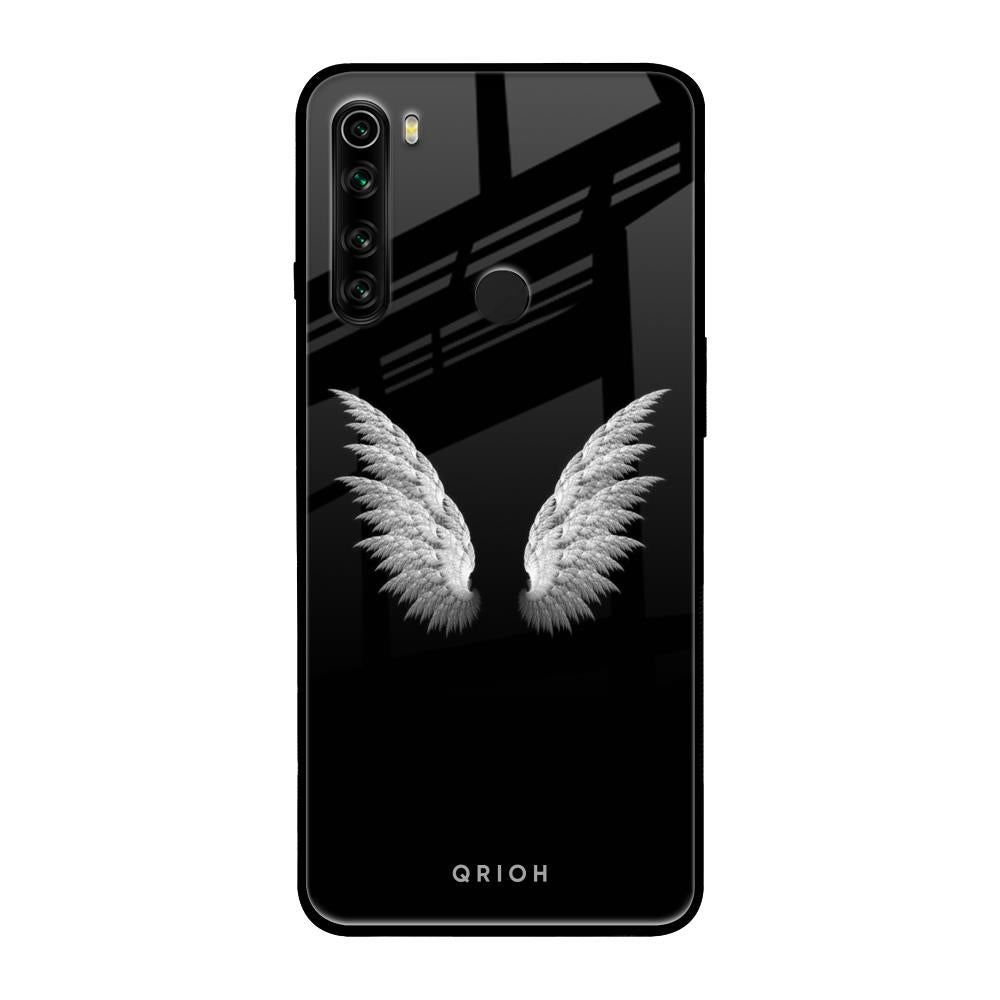 White Angel Wings Xiaomi Redmi Note 8 Glass Back Cover Online