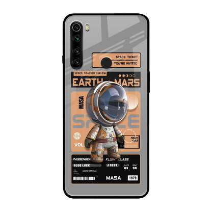 Space Ticket Xiaomi Redmi Note 8 Glass Back Cover Online