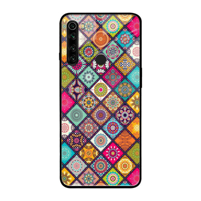 Multicolor Mandala Xiaomi Redmi Note 8 Glass Back Cover Online