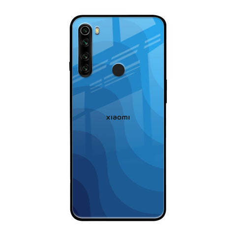 Blue Wave Abstract Xiaomi Redmi Note 8 Glass Back Cover Online