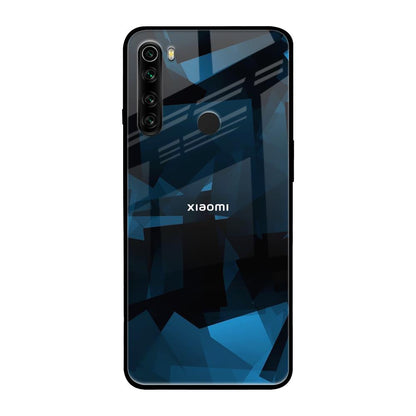 Polygonal Blue Box Xiaomi Redmi Note 8 Glass Back Cover Online