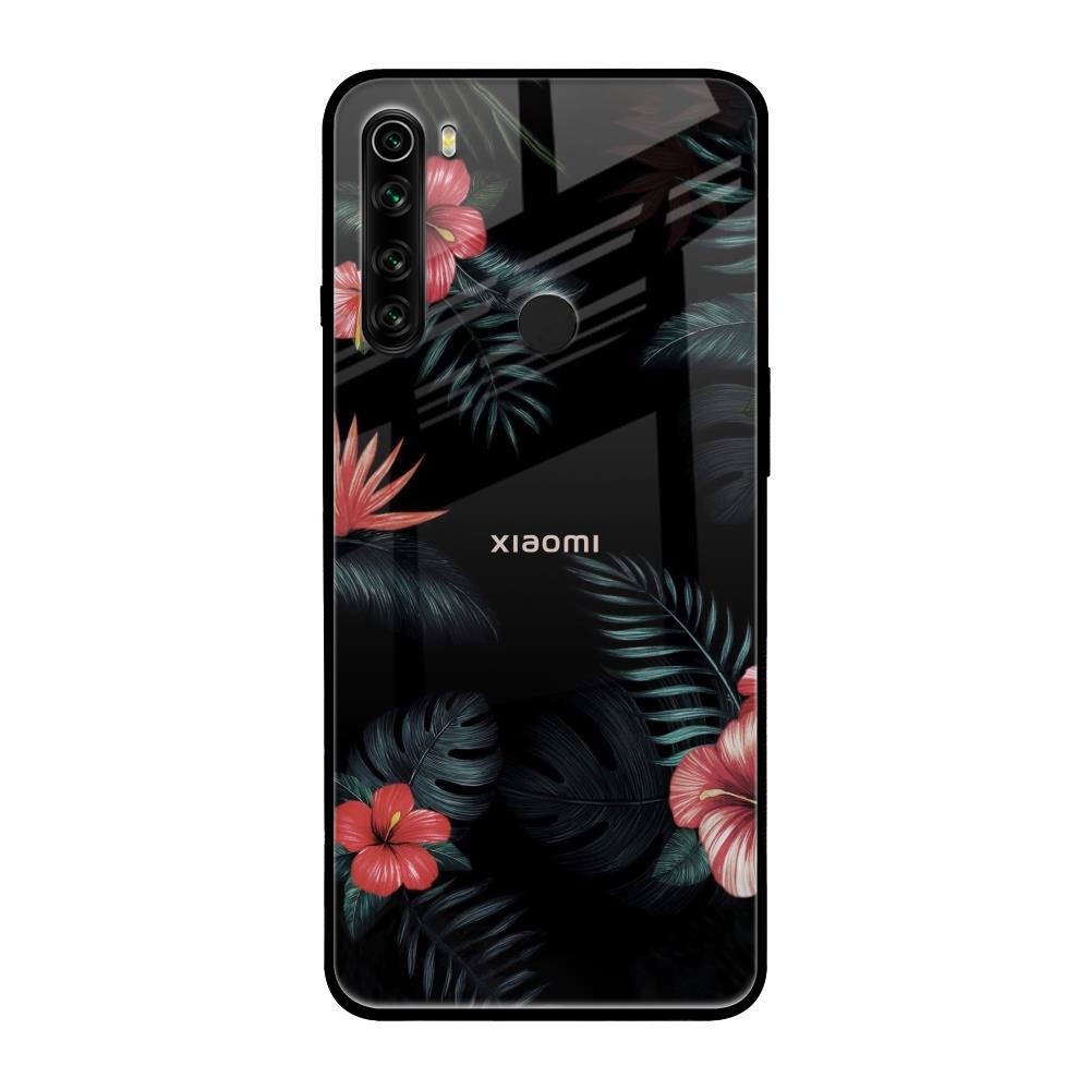 Tropical Art Flower Xiaomi Redmi Note 8 Glass Back Cover Online