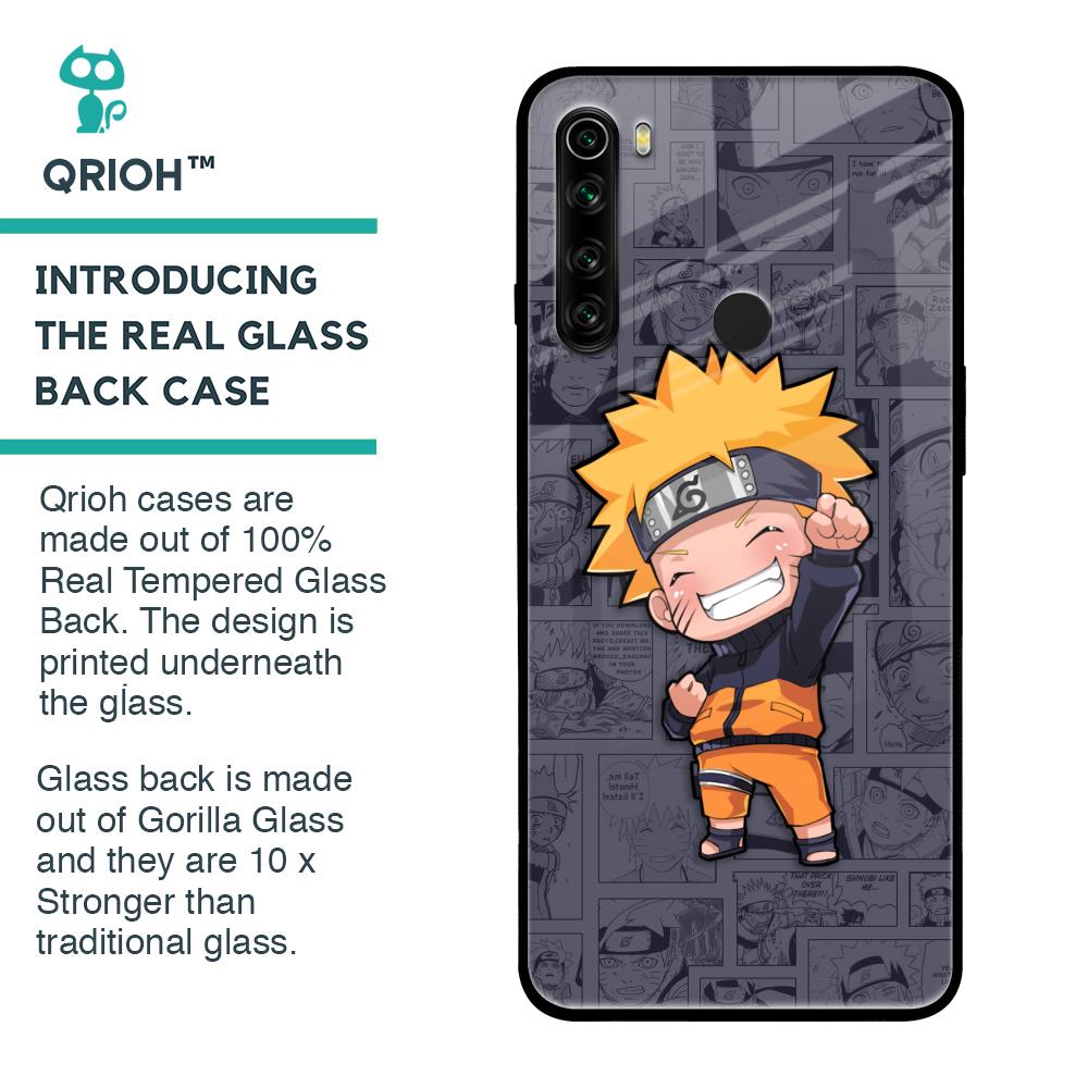 Orange Chubby Glass Case for Xiaomi Redmi Note 8