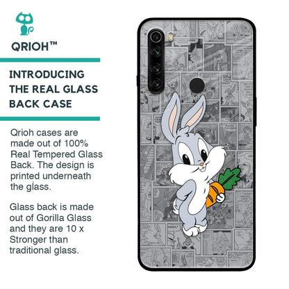 Cute Baby Bunny Glass Case for Xiaomi Redmi Note 8