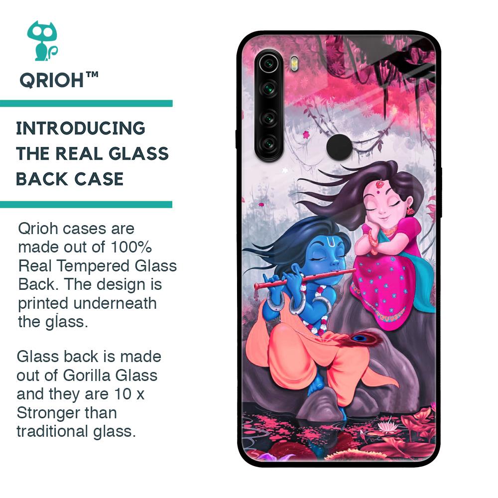 Radha Krishna Art Glass Case for Xiaomi Redmi Note 8
