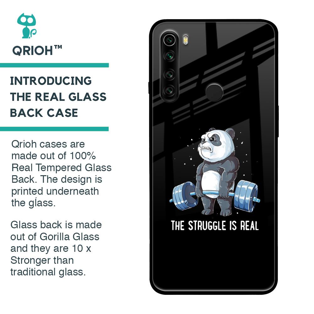 Real Struggle Glass Case for Xiaomi Redmi Note 8