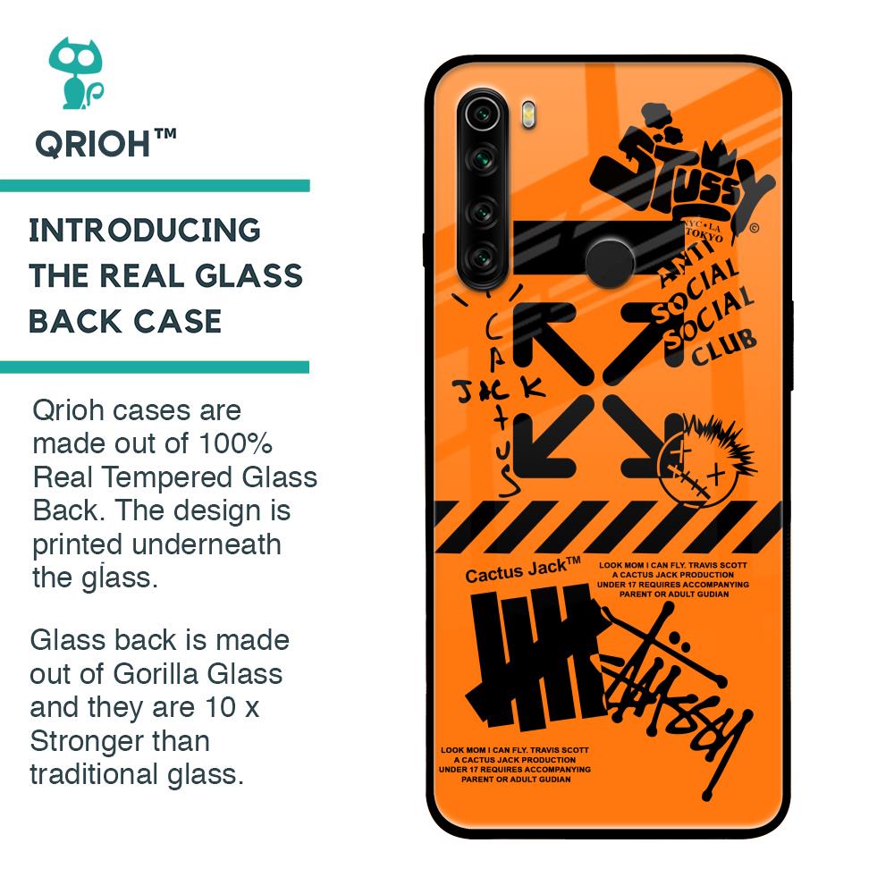 Anti Social Club Glass Case for Xiaomi Redmi Note 8
