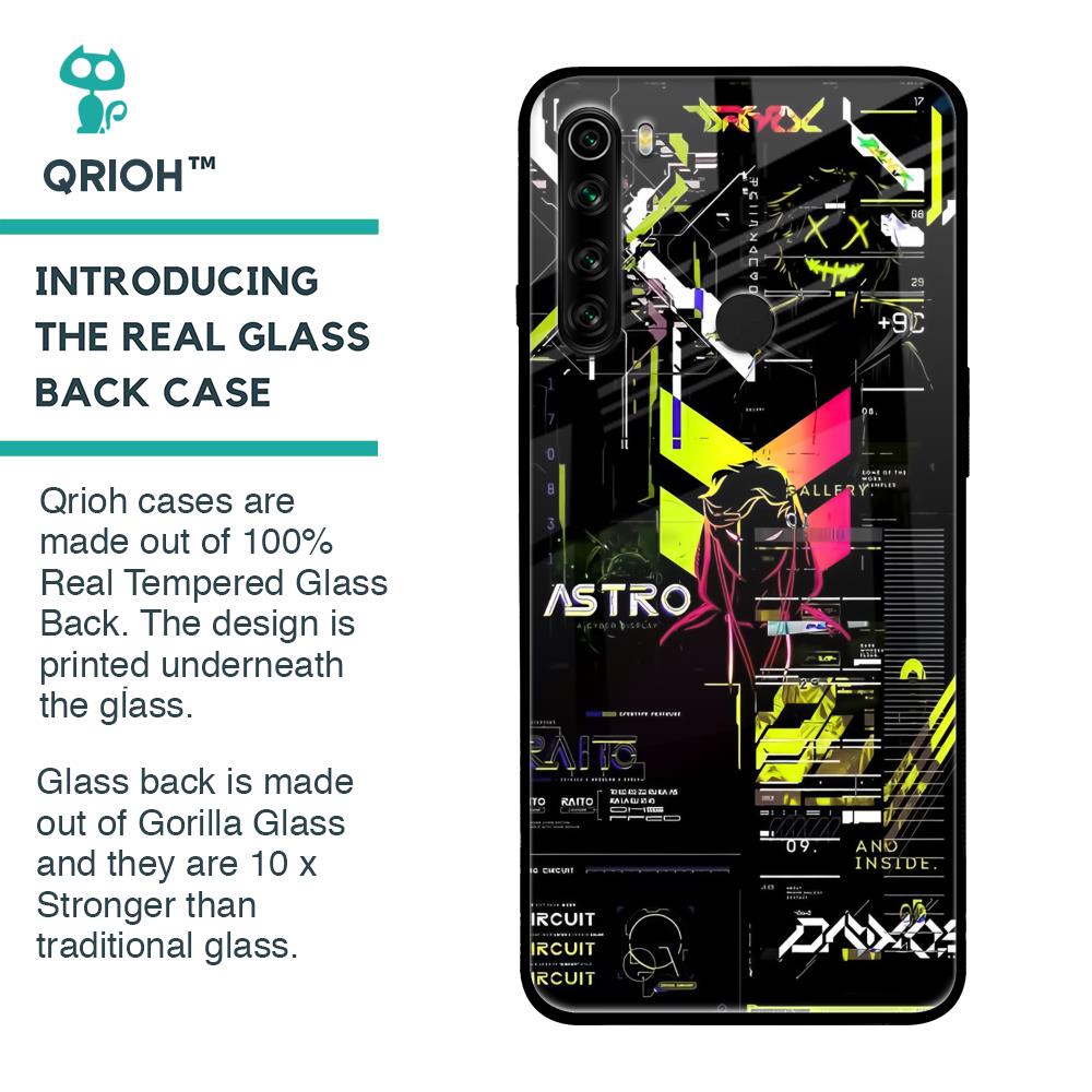 Astro Glitch Glass Case for Xiaomi Redmi Note 8