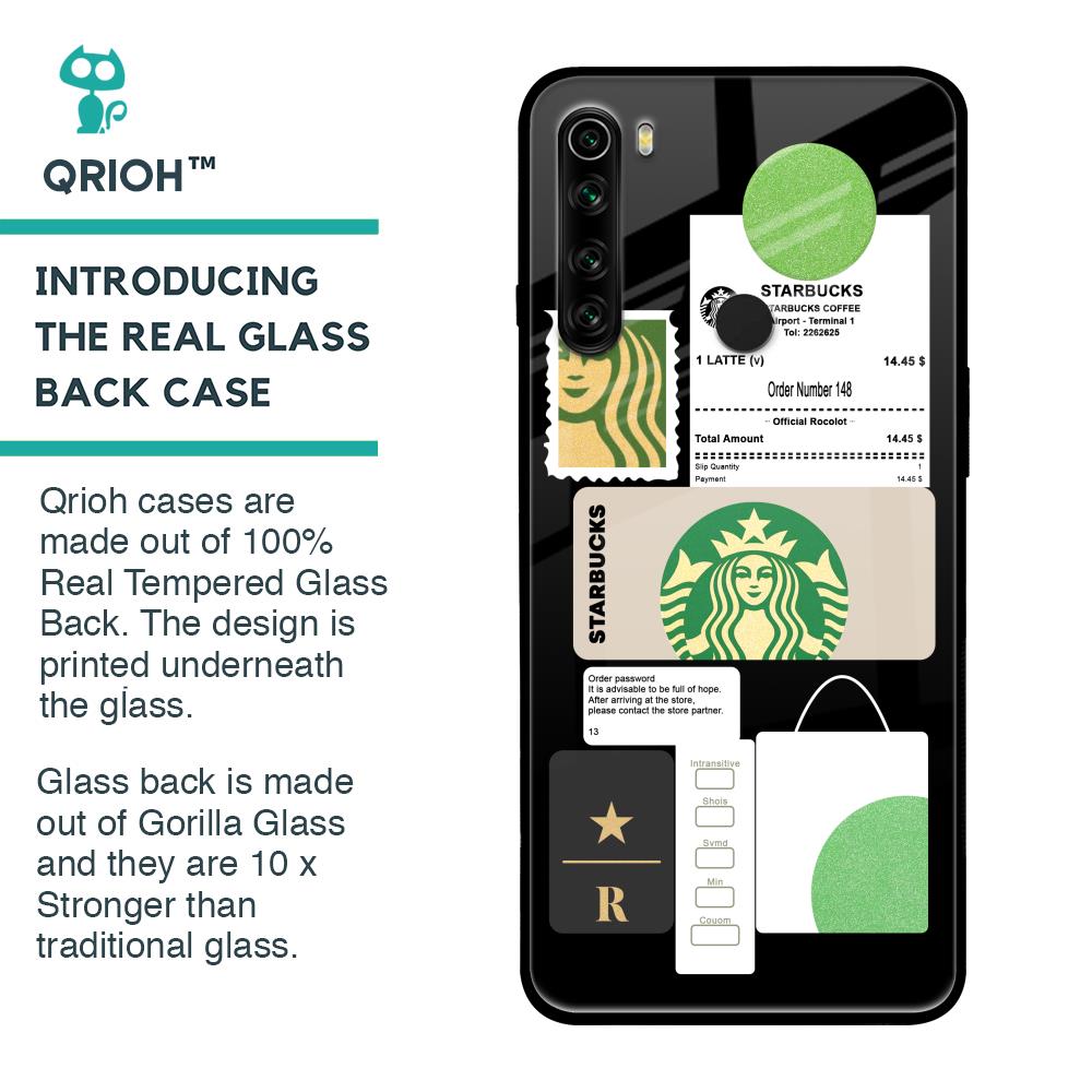 Coffee Latte Glass Case for Xiaomi Redmi Note 8