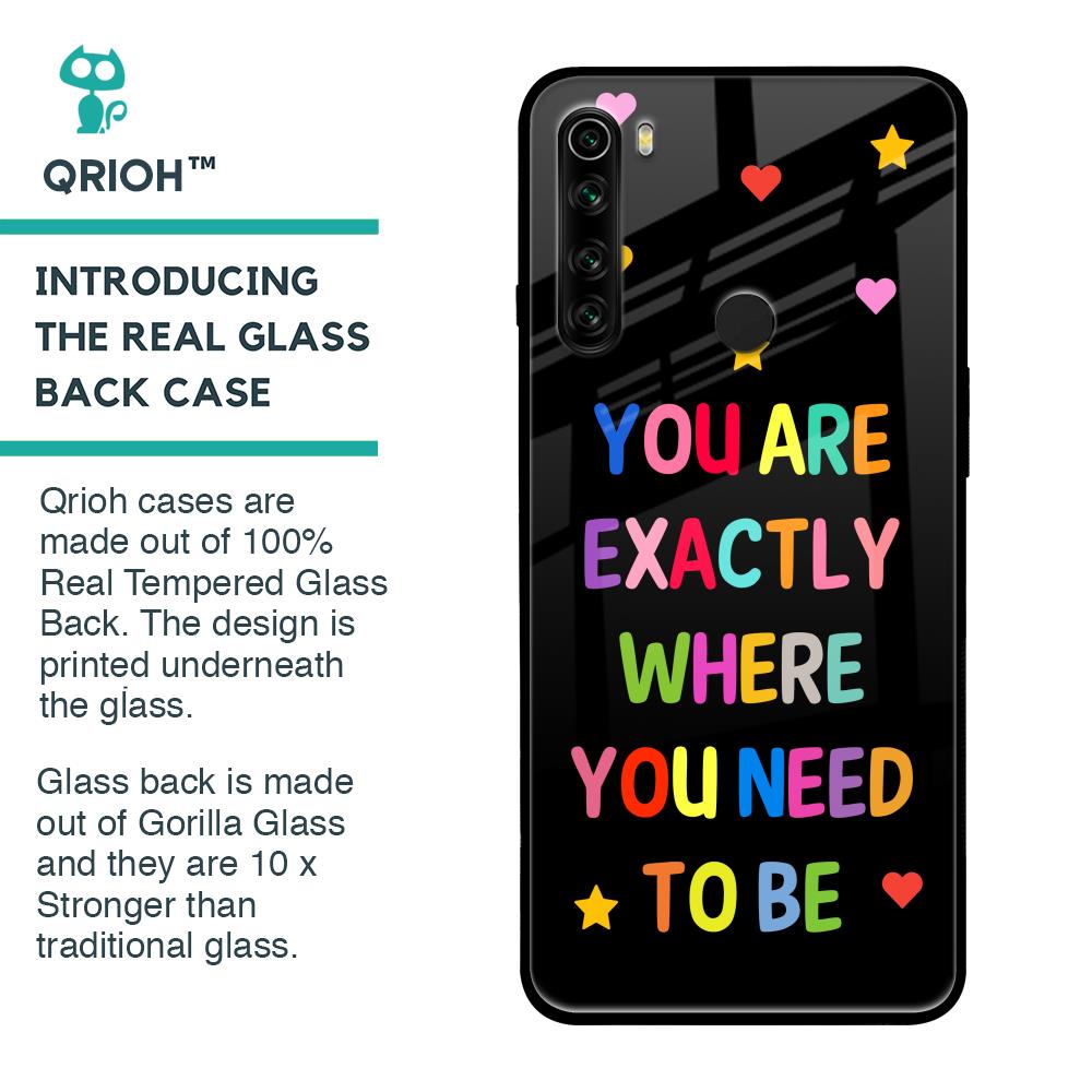 Magical Words Glass Case for Xiaomi Redmi Note 8