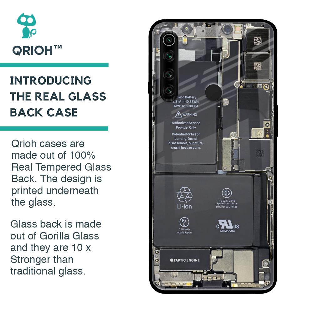 Skeleton Inside Glass Case for Xiaomi Redmi Note 8