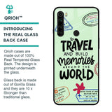 Travel Stamps Glass Case for Xiaomi Redmi Note 8