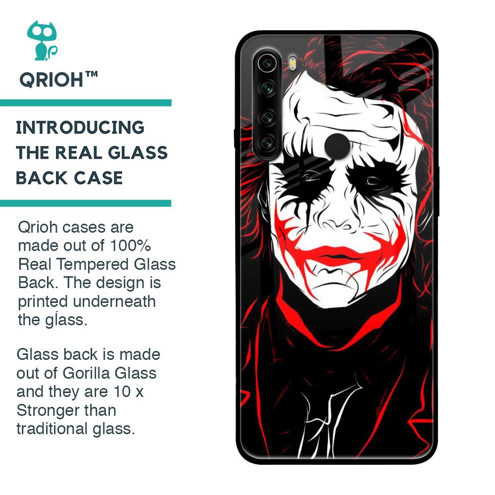 Life In Dark Glass Case For Xiaomi Redmi Note 8