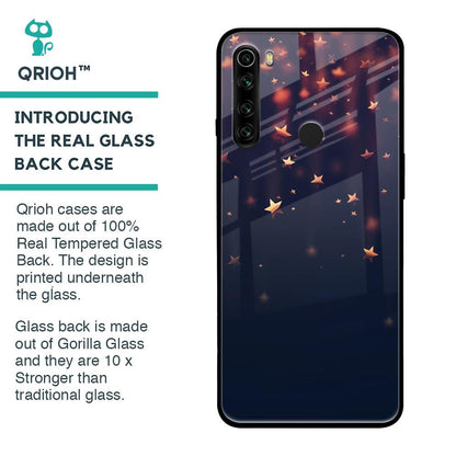 Falling Stars Glass Case For Xiaomi Redmi Note 8