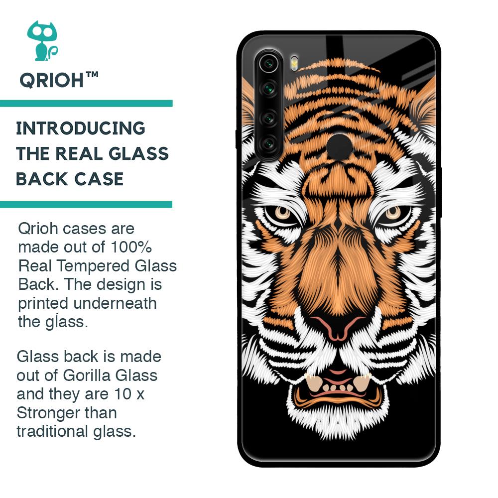 Angry Tiger Glass Case For Xiaomi Redmi Note 8