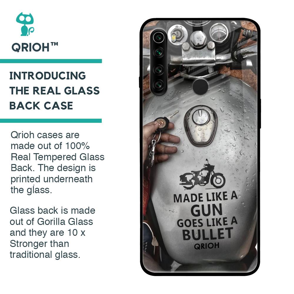 Royal Bike Glass Case for Xiaomi Redmi Note 8