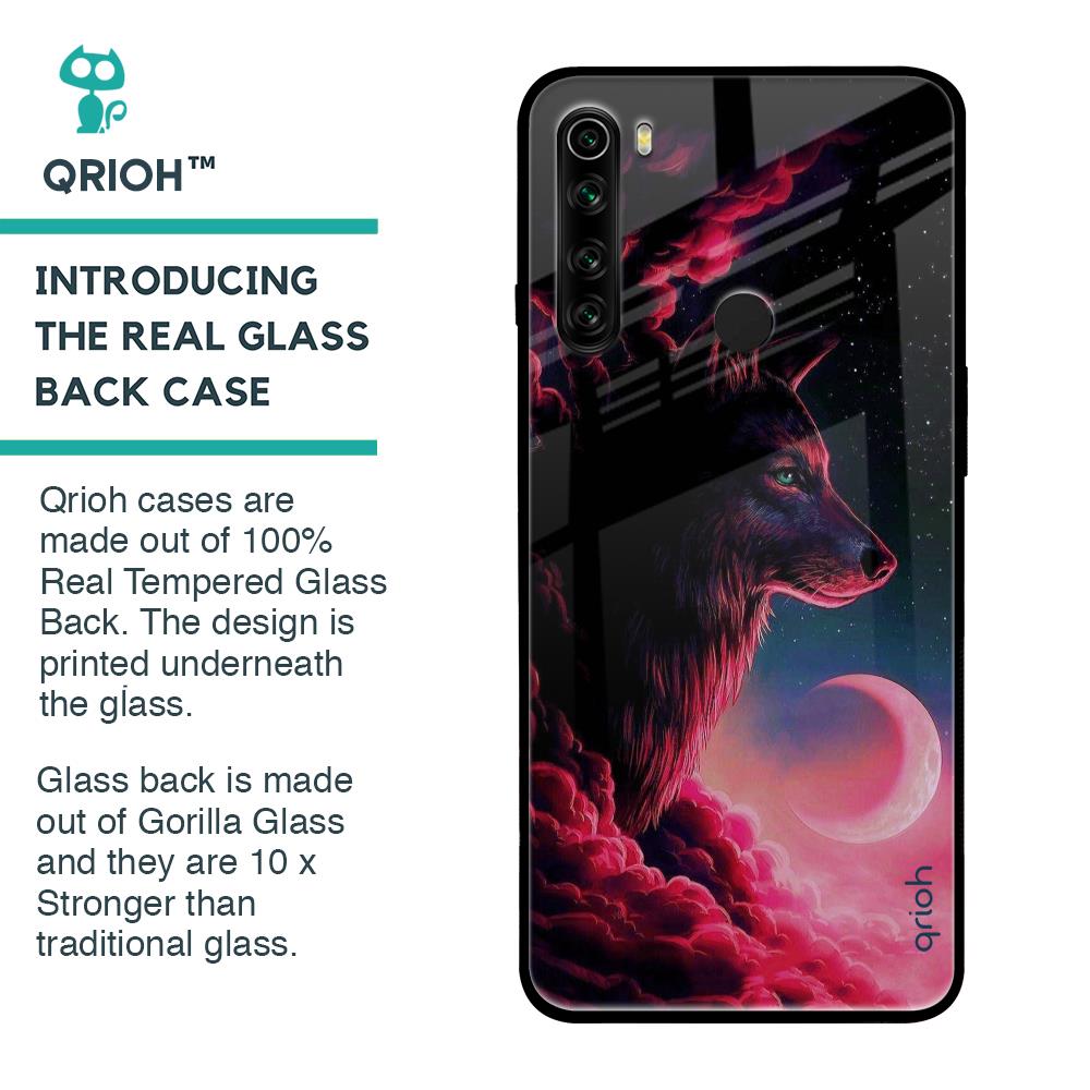 Moon Wolf Glass Case for Xiaomi Redmi Note 8