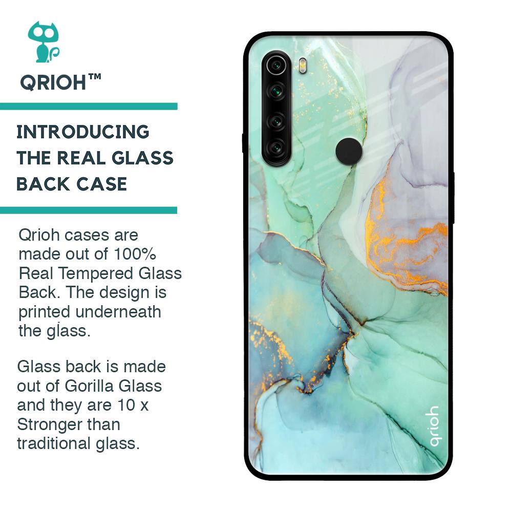 Green Marble Glass case for Xiaomi Redmi Note 8