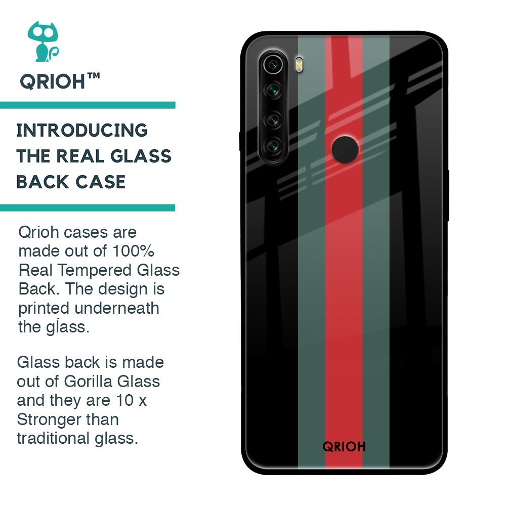 Vertical Stripes Glass Case for Xiaomi Redmi Note 8
