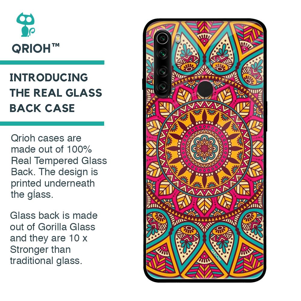 Elegant Mandala Glass Case for Xiaomi Redmi Note 8