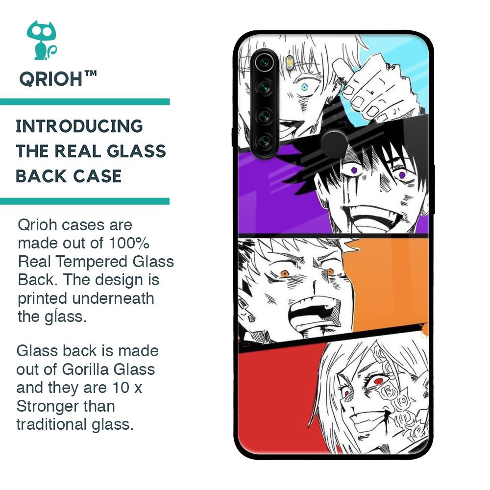 Anime Sketch Glass Case for Xiaomi Redmi Note 8