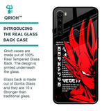 Red Vegeta Glass Case for Xiaomi Redmi Note 8