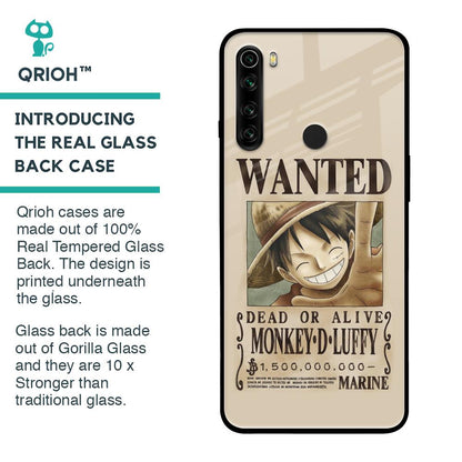 Luffy Wanted Glass Case for Xiaomi Redmi Note 8