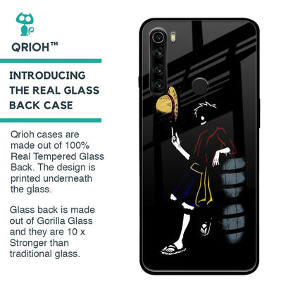 Luffy Line Art Glass Case for Xiaomi Redmi Note 8
