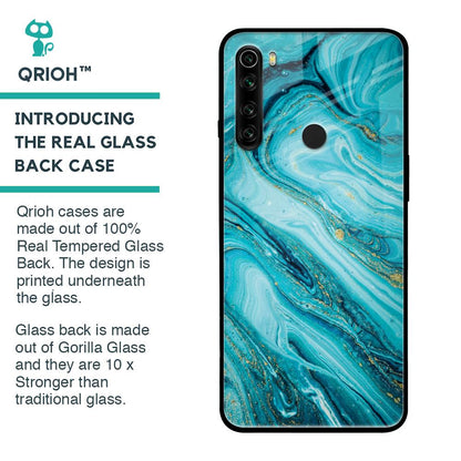 Ocean Marble Glass Case for Xiaomi Redmi Note 8
