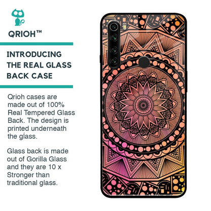 Floral Mandala Glass Case for Xiaomi Redmi Note 8