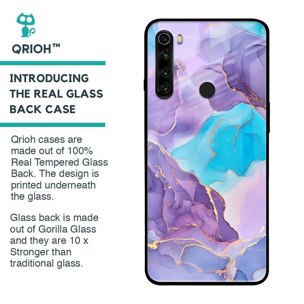 Alcohol ink Marble Glass Case for Xiaomi Redmi Note 8