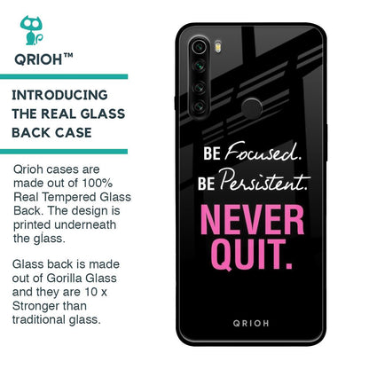 Be Focused Glass case for Xiaomi Redmi Note 8
