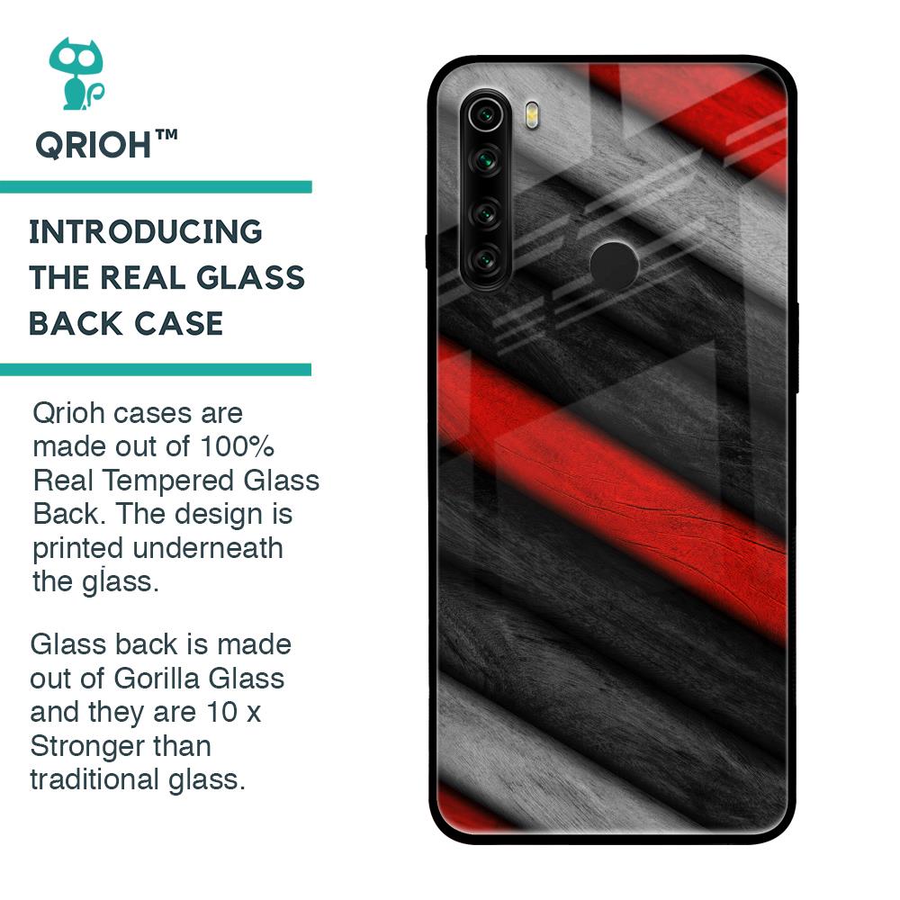Soft Wooden Texture Glass Case for Xiaomi Redmi Note 8