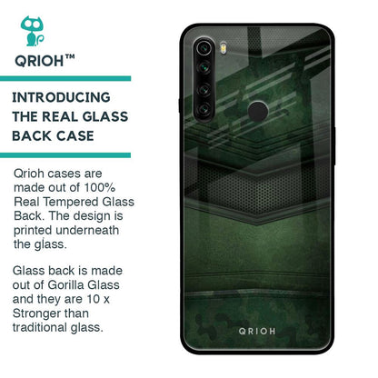 Green Leather Glass Case for Xiaomi Redmi Note 8