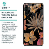 Lines Pattern Flowers Glass Case for Xiaomi Redmi Note 8