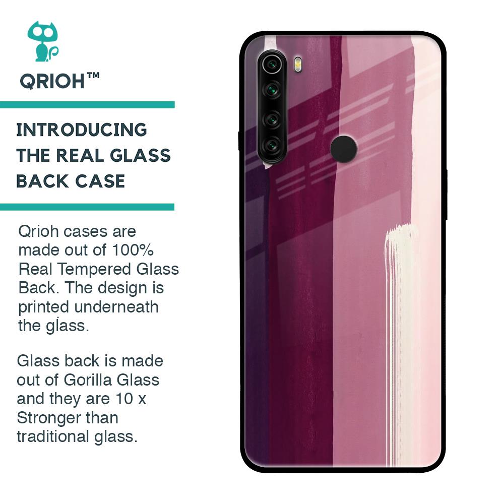 Brush Stroke Art Glass Case for Xiaomi Redmi Note 8