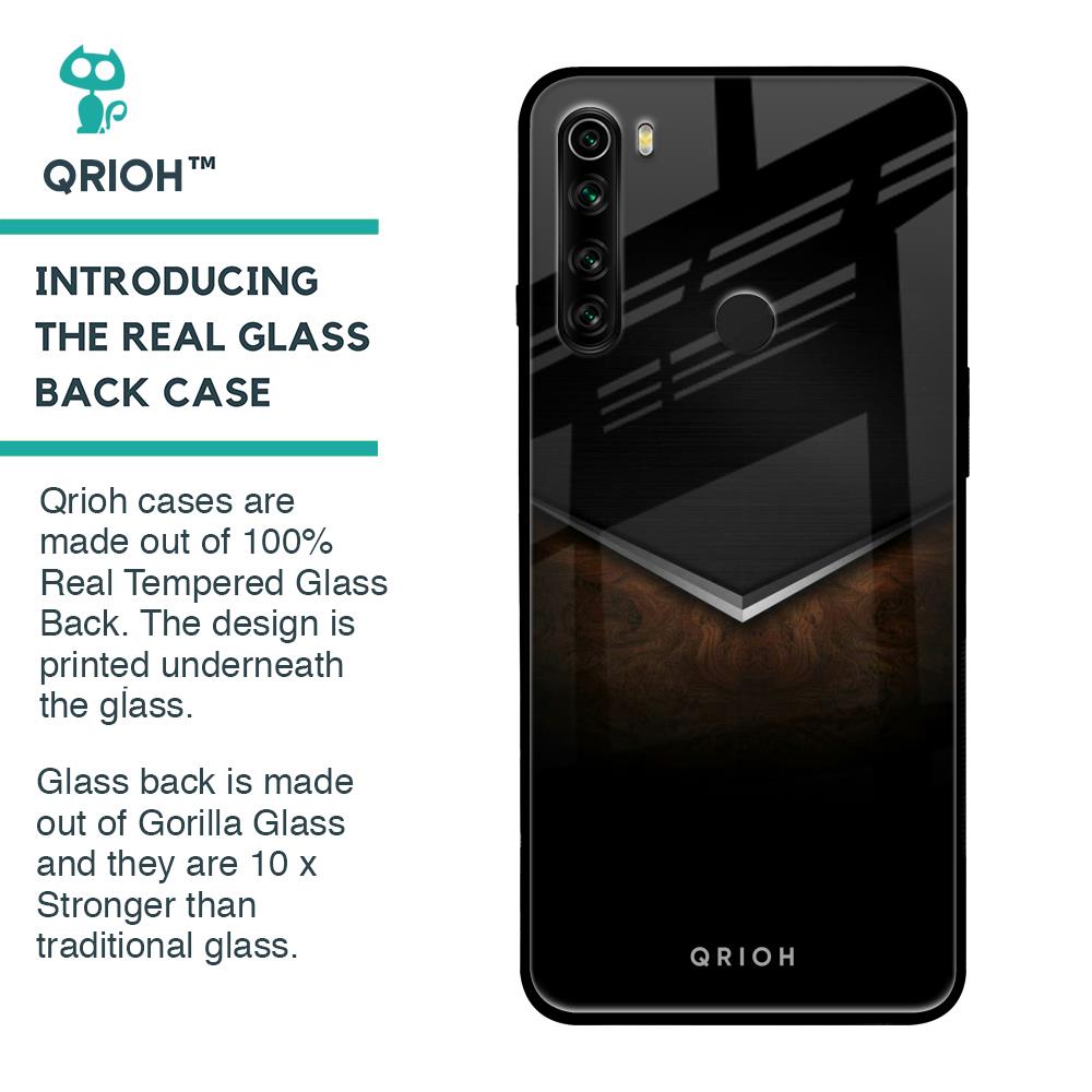 Dark Walnut Glass Case for Xiaomi Redmi Note 8