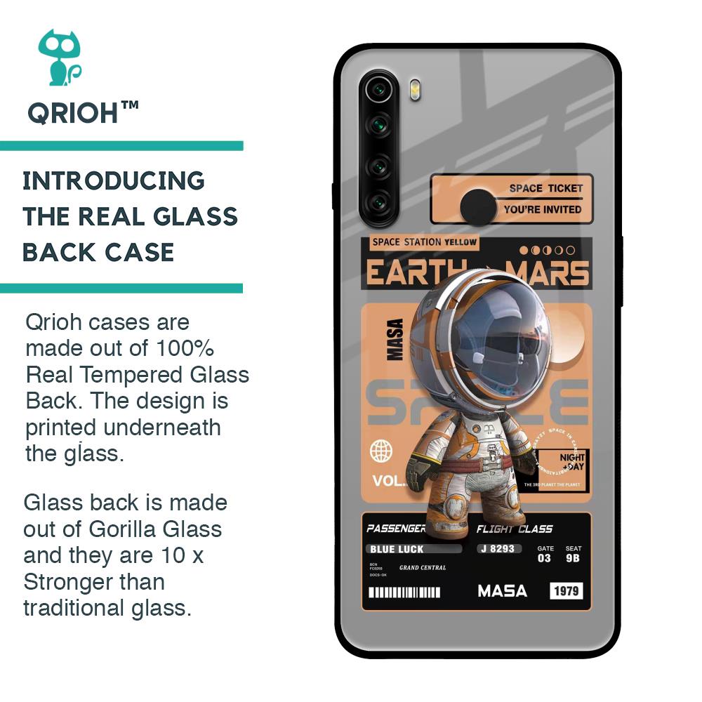 Space Ticket Glass Case for Xiaomi Redmi Note 8