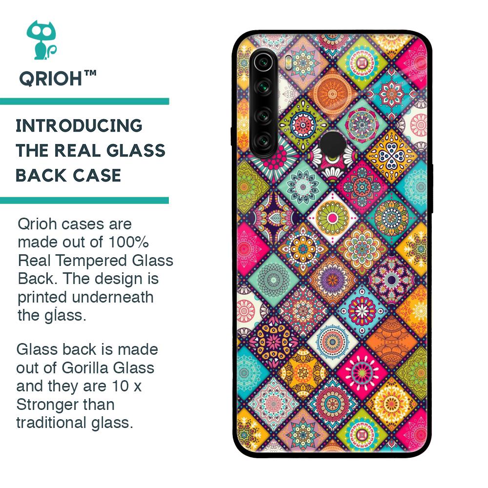 Multicolor Mandala Glass Case for Xiaomi Redmi Note 8