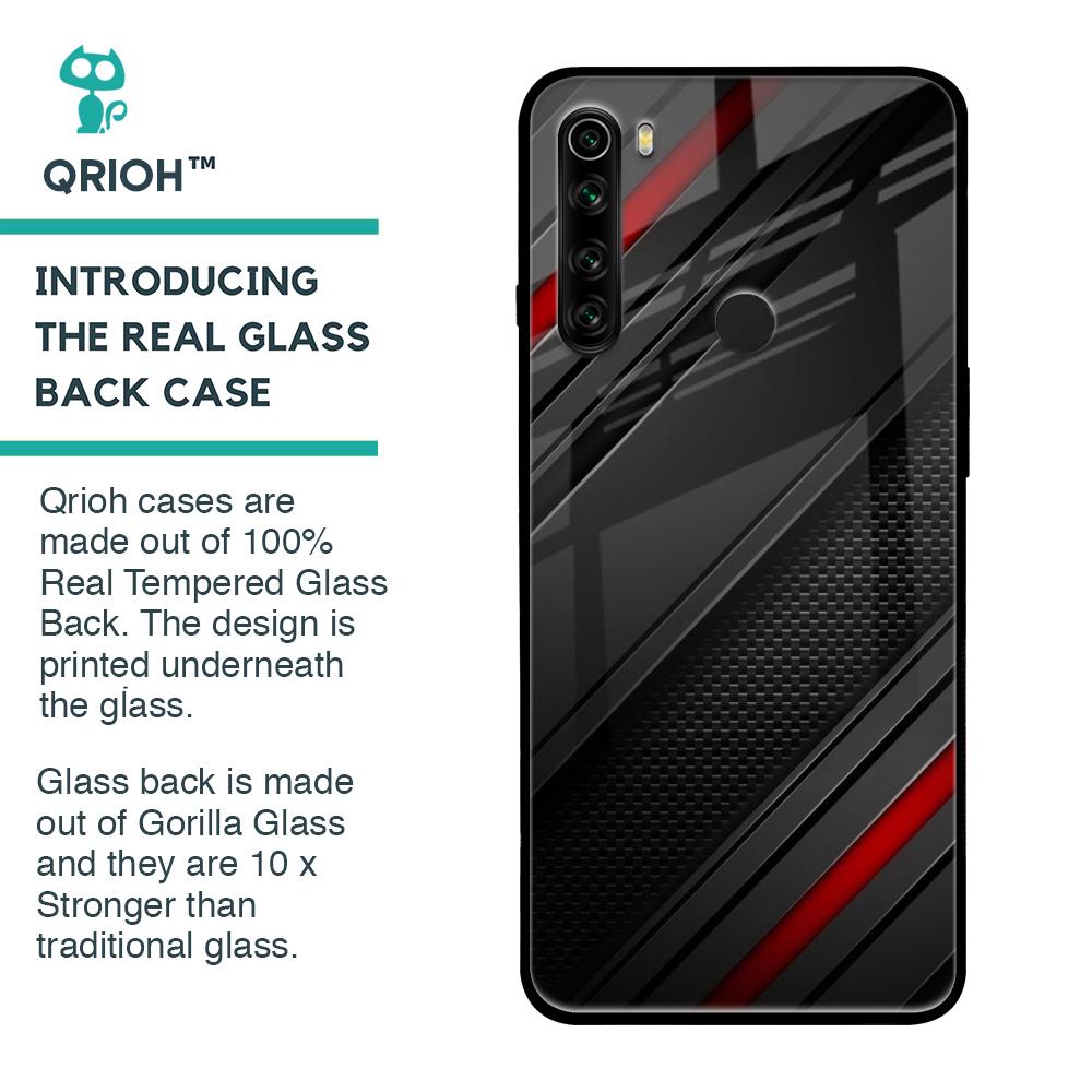 Modern Abstract Glass Case for Xiaomi Redmi Note 8