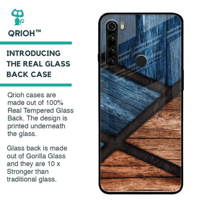 Wooden Tiles Glass Case for Xiaomi Redmi Note 8