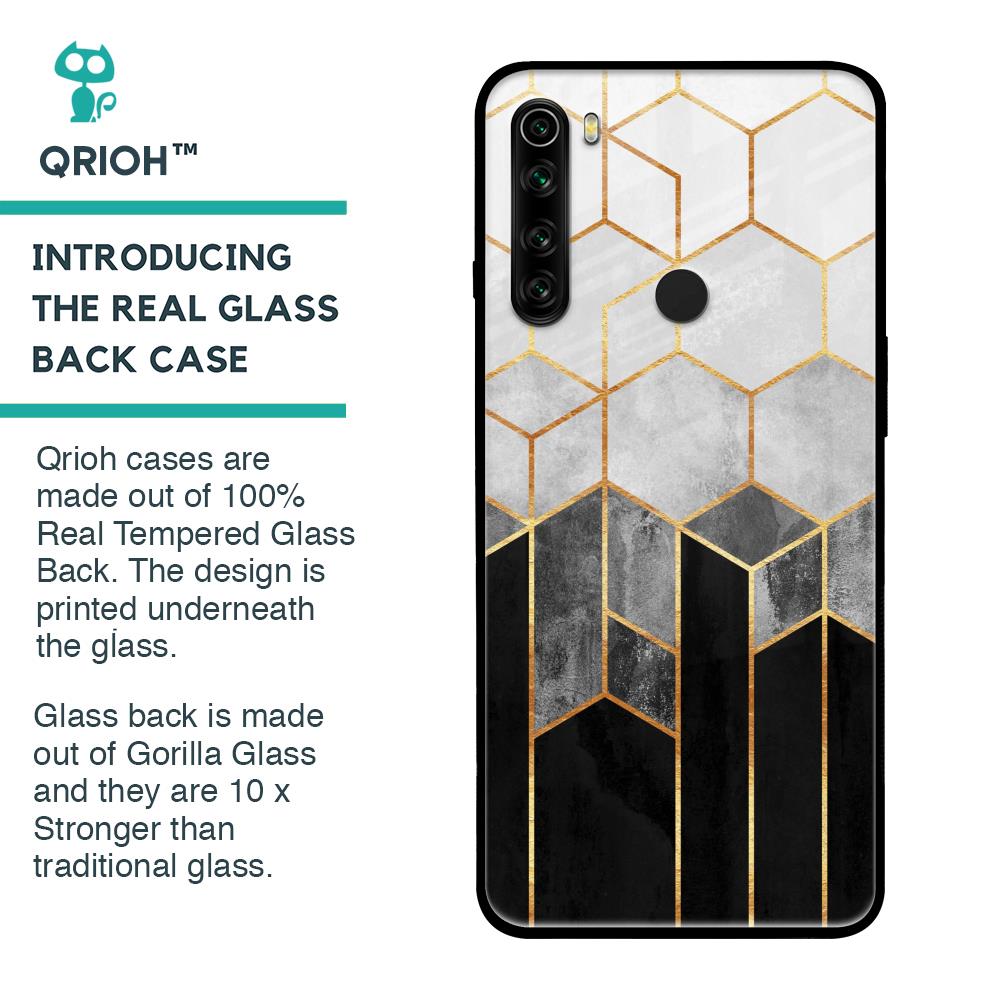 Tricolor Pattern Glass Case for Xiaomi Redmi Note 8