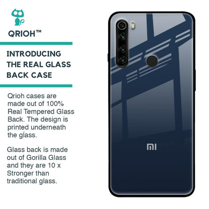 Overshadow Blue Glass Case For Xiaomi Redmi Note 8