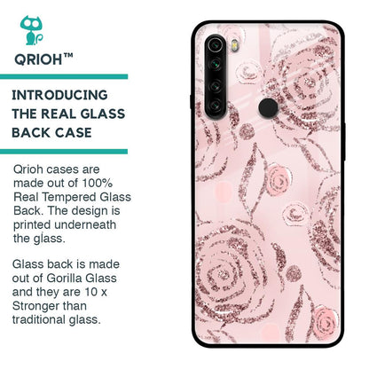 Shimmer Roses Glass case for Xiaomi Redmi Note 8