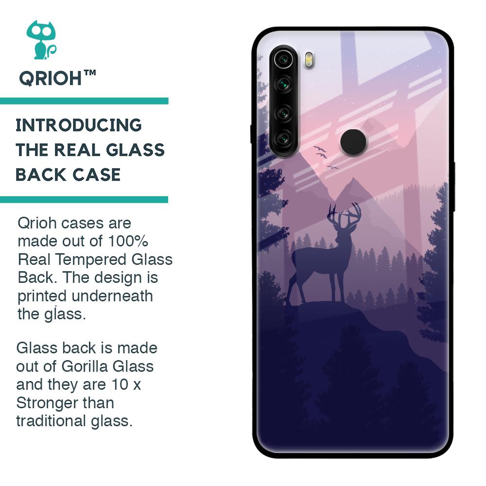 Deer In Night Glass Case For Xiaomi Redmi Note 8