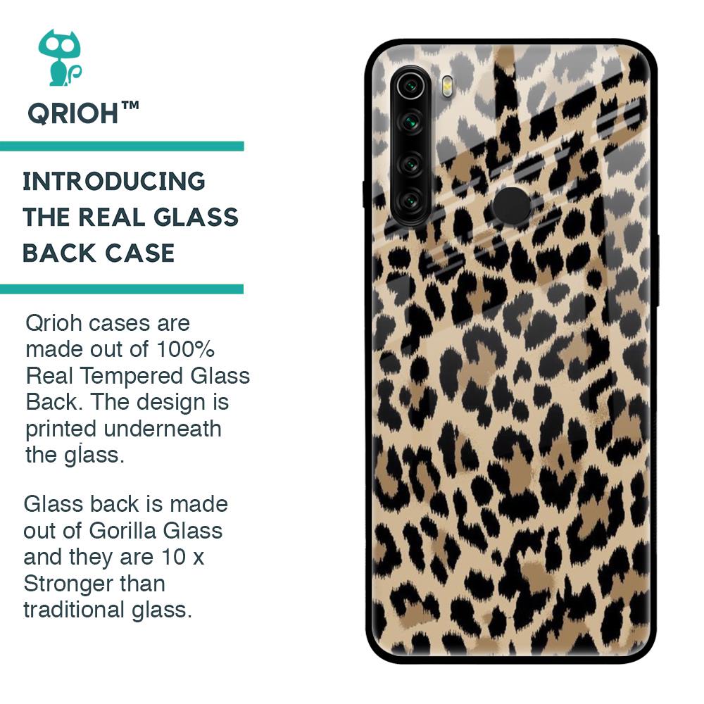 Leopard Seamless Glass Case For Xiaomi Redmi Note 8