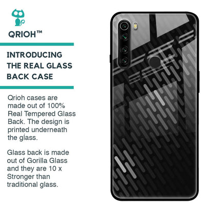 Dark Abstract Pattern Glass Case For Xiaomi Redmi Note 8