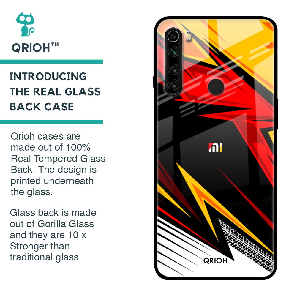 Race Jersey Pattern Glass Case For Xiaomi Redmi Note 8