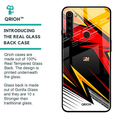 Race Jersey Pattern Glass Case For Xiaomi Redmi Note 8